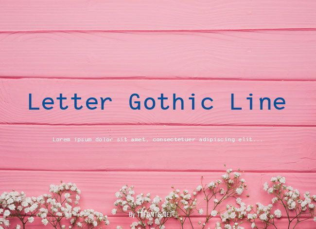 Letter Gothic Line example